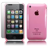 IPHONE 3G 3GS SUPER SLIM FIT SHIELD CASE LIGHT PINK WITH SCREEN PROTECTOR PART OF THE QUBITS ACCESSORIES RANGE