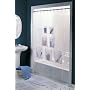 Mesh Pockets Clear Vinyl Shower Curtain