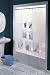 Mesh Pockets Clear Vinyl Shower Curtain