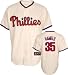 Cole Hamels Jersey: Youth 2010 Majestic Alternate Ivory Replica #35 Philadelphia Phillies Jersey - Small (8)