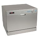 EdgeStar 6 Place Setting Countertop Portable Dishwasher - Silver