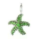 Charm "Seestern" mit grünen Zirkonia