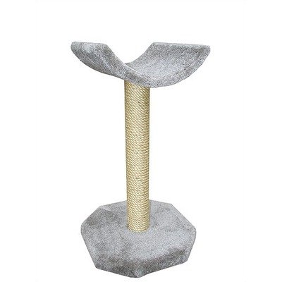 Sisal Scratching Post with Cat Cradle Parts Color: Brown