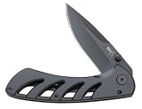 Tec X 75679 Exo-Lock Liner-lock Knife with Stainless Skeleton Frame Handle, Black