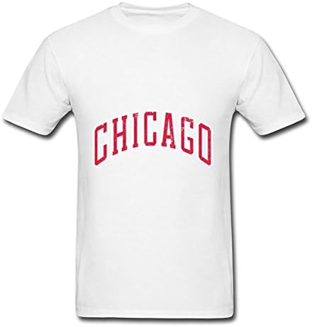 Men Short-sleeve Chicago Printed For Regular Short Sleeve T-shirt-white Xxxx-large
