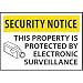 Security Notice Aluminum - This Property Is Protected By Electronic Surveillance