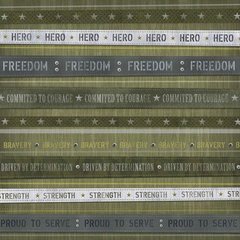 MILITARY PAPER 12 x 12-HERO STRP (25 Pack)