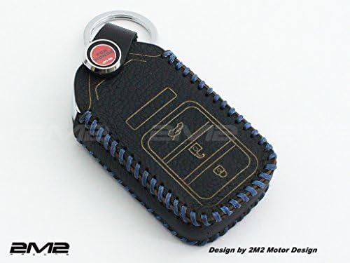 LHO06-6-B Leather Key fob Holder Case Chain Cover FIT For HONDA ACCORD 2015 Odyssey