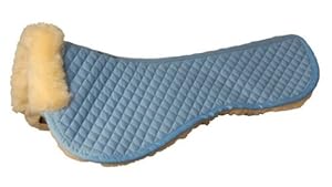 Roma Sheepskin Half Pad With Full Rolled Edges - White/champagne, Full