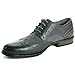 Alpine Swiss Zurich Mens Wing Tip Oxfords TwoTone Brogue Medallion Gray 12 M US