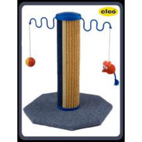 Pet Shop Supplies: Cleo Deluxe Sisal And Carpet Cat Scratch Post Blue
