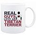 Mug White " Real guys love a Tibetan Terrier " Dogs