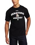 NHL Ottawa Senators Authoritative Black Short Sleeve Tee (Black, Medium)