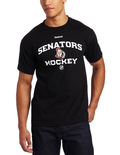 NHL Ottawa Senators Authoritative Black Short Sleeve Tee (Black, XX-Large)