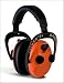 Walkers Game Ear Power Muffs Quads with Adjustable Frequency Tuning Orange Md: GWP-PM...