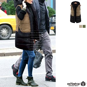 (イイネショップ) eeNeshop フリース 切替 ダウンベスト レディース ファッション カジュアル フリー アクリル アウトウェア ロング ショート コート パーカー ダウン ファー ジャケット ゆったり 長袖 春 秋 冬