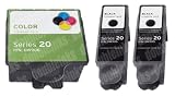 3 Combo Packs: Original Dell Series 20 (2 Black+1 Color) for DWP905, DWP906