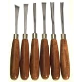 Wood Carvers Basic Tool Set With Straight Handles- 6 Piece