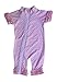 SwimZip Baby Girl Short Sleeve Sunsuit with UPF 50+ UV Sun Protection
