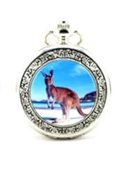 Tirio silvery white Australia animal style Mechanical Movement Hand Wind pocket watch with gift box C