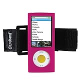 Tuneband, Grantwood Technologys Armband, Silicone Skin, and Screen Protector for iPod Nano 5th Generation (8GB/16GB/Camera, FITS NEW IPOD NANO), Pink