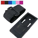 Silicone Skin with Armband for Samsung T10 4 Gb Slim Yp-t10 BUNDLE with Universal Screen Protector Kit. (Many color available)