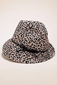 Pure Wool Leopard Print Trilby Hat