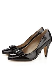Leather High Heel Court Shoes