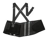 Proflex 2000SFB-4XL Black Contour Back Support with Sticky Fingers, 4XL