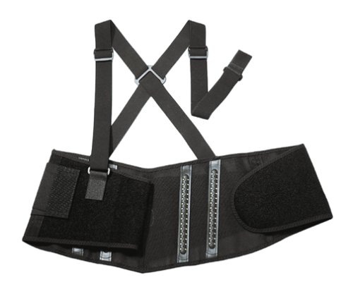 Proflex 2000SFB-2XL Black Contour Back Support with Sticky Fingers, 2XL