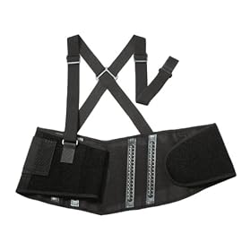 Proflex 2000SFB-4XL Black Contour Back Support with Sticky Fingers, 4XL