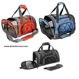 RED Small Sherpa Sport Duffle Dog Cat Small Animal Pet Carrier & Tote Bag. Airline/subway/rail Approved. Color-red W/reflective Silver Trim. Size Small (16l X 10.25w X 9h)