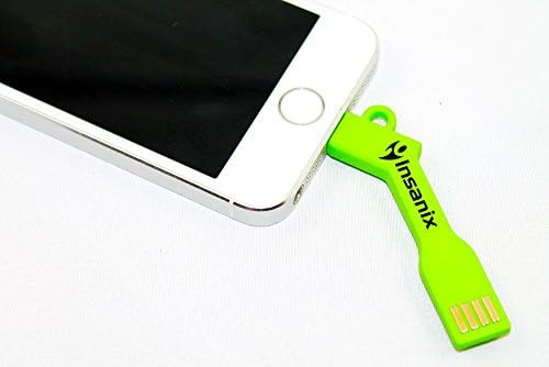 Insanix | USB Charge Key | Lightning Cable Key Sized - for Iphone 5 / 5s/ 5c / 6 / 6 Plus
