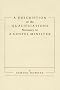 A Description of the Qualifications Necessary to a Gospel Minister: Advice to Ministers and Elders Among the People Called Quakers