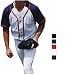 Champion - Raglan Sleeve Button-Front Baseball Jersey with Braid Trim (T1394)