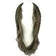 Wide Thin Knit Chain Circle Loop Eternity Scarf Charcoal Gray