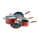 KitchenAid Hard-Base Nonstick 8-pc. Cookware Set - Red
