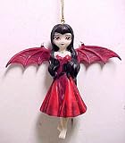 Goth Red Bat Winged 