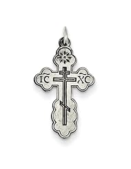 Sterling Silver Eastern Orthodox Cross Charm