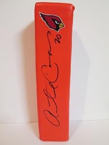 Antoine Cason Autographed / Signed Arizona Cardinals Logo Football End Zone Pylon, Proof Photo