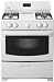 30" Gas Range, White