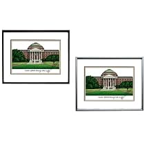 Southern Methodist University Undergrad Framed Collegiate Campus Lithograph