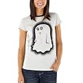 License Juniors Halloween Chubby Ghost Graphic Tee - Silver