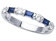 0.55 cttw Genuine Sapphire Anniversary Ring / Band by Karina B(tm) - Platinum