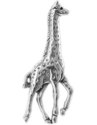 Sterling Silver 18mm x 53mm Giraffe Brooch Pin