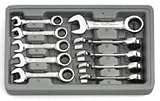 KD 9520 Gear Wrench 10 Piece 10-Millimeter to 19-Millimeter Stubby
Ratcheting Box End and Open End Combination Wrench Set