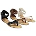 Glaze by Adi Ankle Strap Snake Print Flat Sandal