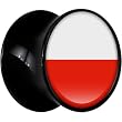 13mm Black Acrylic Poland Flag Saddle Plug