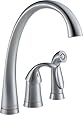 Delta Faucet 4380-AR-DST Pilar Single Handle Kitchen Faucet with Spray, Arctic Stainless