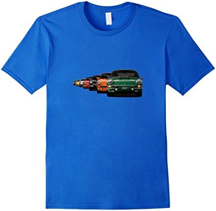 Men's Porsche 911 Evolution History All Models T-Shirt Large Royal Blue